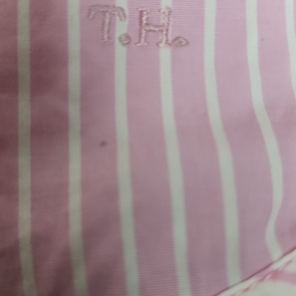 Tommy Hilfiger pink striped button down vintage 90's top size 12 - Picture 8 of 11